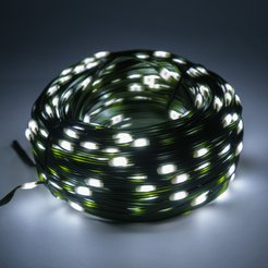 Электрогирлянда внешняя Нить 50м 500LED, IP44, 220V, холодный белый, контроллер 8 режимов, SYD-1624056A-1