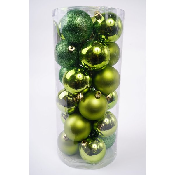 Набор шаров 24шт 6см яблочно-зелёный SYQA-012103-AG