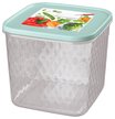 Контейнер д/замораживания продуктов Phibo Кристалл 1,8л 14х14х12,5см с декором, светло-голубой ПП