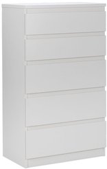 Комод 5 ящиков Кастор 111,6х65х39,6см КДСП Белый
