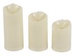 Набор свечей светодиодных 3шт 7см,9см,11см, цвет: белый, теплый белый свет, на батарейках, SYLZC-2322034