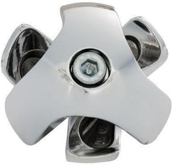 Держатель для трех труб (краб) левый, труба справа, хром R-2 SX