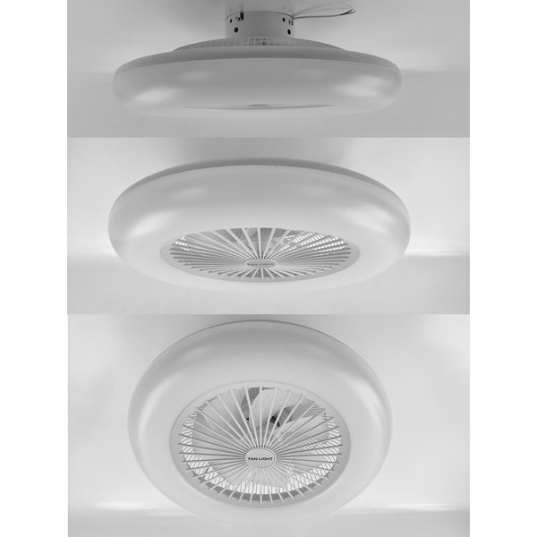 Люстра светодиодная с вентилятором FAN ONE 80W+35W-550х200-white/white