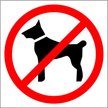 Табличка С собаками вход запрещен 100х100мм 