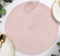 Салфетка сервировочная Доляна Классика d38см розовый