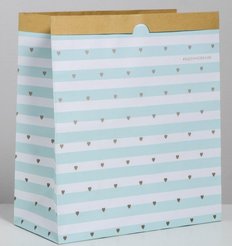 Пакет подарочный крафтовый 32х36х16см Вдохновение