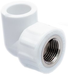 Угольник полипропиленовый комбинированный внутренняя резьба d25х3/4"