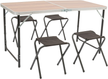 Набор кемпинговой мебели Карелия (стол+4 табурета), стол:120х60см h55/62/70см, алюминий/МДФ/полиэстер, SP-103А