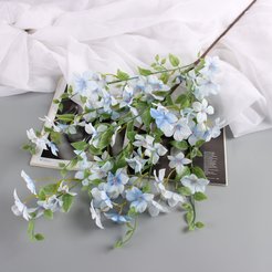 Цветок искусственный Свинчатка плюмбаго голубой 87см