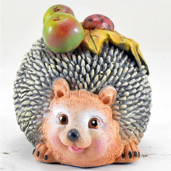 Фигурка садовая Ежик с 2-мя яблоками h18см