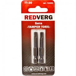 Биты Redverg Torx Tamper 30х50  2шт