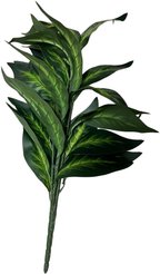 Ветка искусственная Желтое сердце зеленый лист 70см