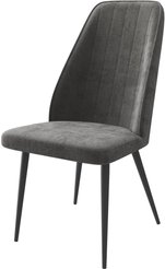 Стул кухонный Mamadoma Leonard M b28 45х45х94см велюр/металл, серый/черный