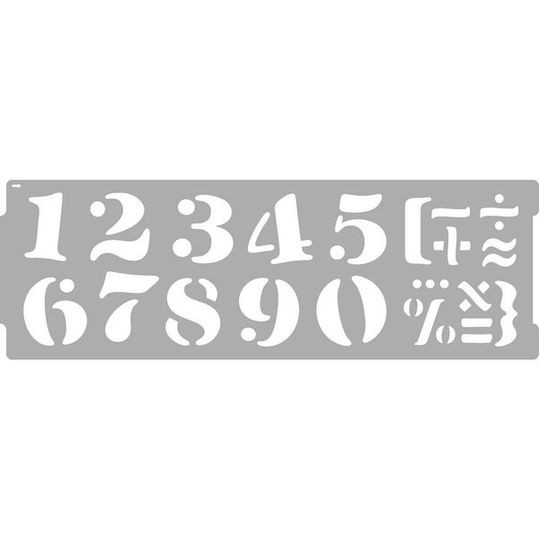 Трафарет набор из 2-х бордюров Цифры Арабские и Римские 20651