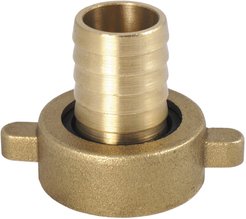 Штуцер под резин.шланг лат. с нак.гайкой и упл.прокладкой 3/4" в х 14 мм МР-У