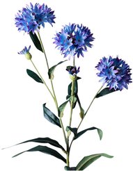 Цветок искусственный Lefard Василек синий 64см