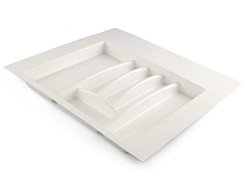 Лоток для столовых приборов в базу 600мм пластик белый глянец