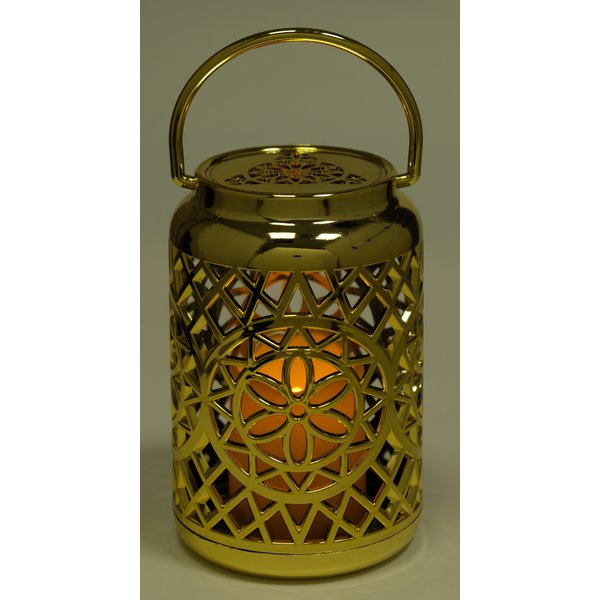 Фонарь светодиодный Марокко 12х19см, цвет: золото, SYLZB-2323065