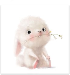 Постер 30х30 Плюшевый зайка