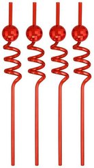 Трубочки д/коктейля Multidom Шары 4шт