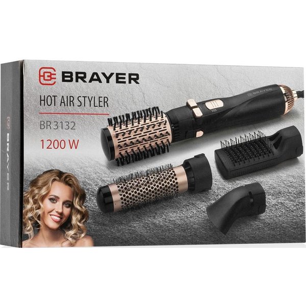 Фен-щетка для волос Brayer BR3132 1200Вт 2 скорости