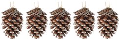 Набор украшений Шишки 5шт 12см, натуральные, SYDC23-148