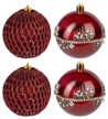 Набор шаров 4шт 8см винный SYQB-0122407 Набор шаров 4шт 8см винный SYQB-0122407