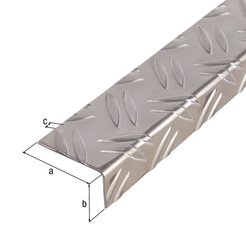 Уголок из алюм.листа 53,6x29,5х1000мм