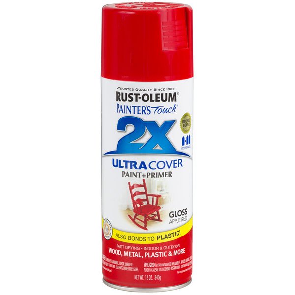 Краска универсальная Rust-Oleum PAINTER’S TOUCH® ULTRA COVER 2X глянец (Яблочный красный) 0,34кг