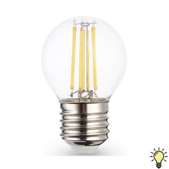 Лампа светодиодная Filament 451523 LED G45 15W E27 Шар 2700K 220-240V