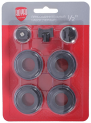 Комплект для подключения радиатора 1"x1/2" Royal Thermo черный