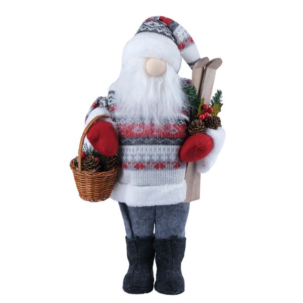Фигура Дед Мороз с лыжами 45см SYLR-0522061A