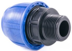 Муфта компрессионная ПНД d25x3/4" наружная резьба