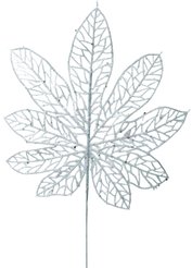 Ветка декоративная Папоротник белый 36x22x0,4см 89526