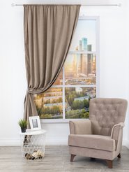 Штора готовая RR 4ML 3872-17 160х260см светло-коричневый