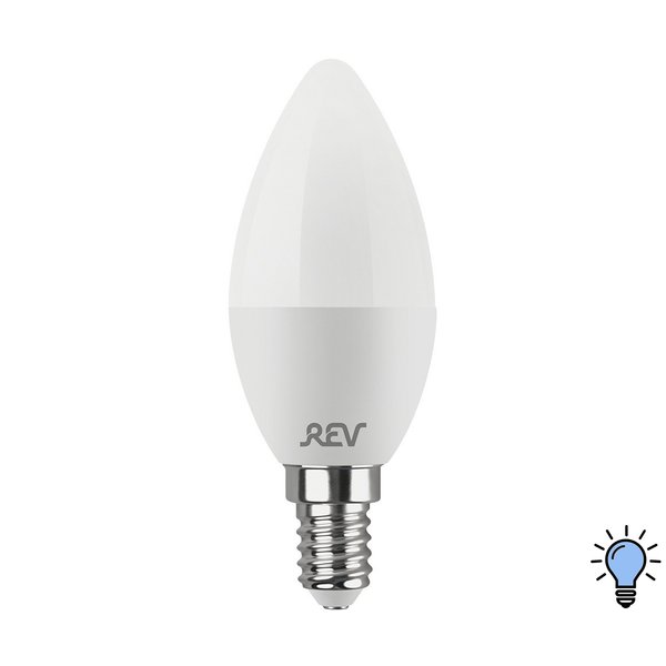 Лампа светодиодная REV 11Вт E14 свеча 6500K свет холодный белый