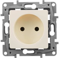 Розетка встраиваемая Legrand Etika без заземления цвет слоновая кость