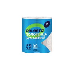 Полотенца бумажные Celesta 22,5х24,5см 2-слойные 2шт х 25 листов