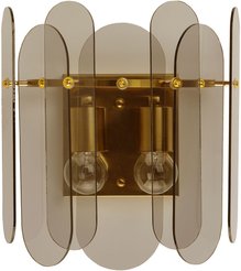 Бра Бриз 2х60W E27, металл, стекло, бронза, топаз