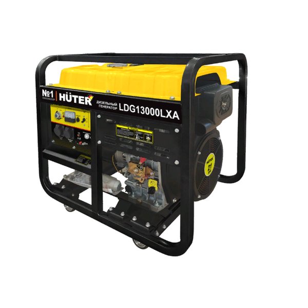 Генератор дизельный Huter LDG 13000LXА 9500/8500Вт 220В ручной+электростартер 