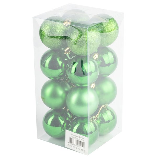 Набор шаров 16шт 6см зелёный SYQA-0122252