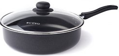 Сотейник SCOVO Promo 24х7,5см антипригар., штампов.алюминий, крышка стекло