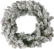Венок новогодний 60см, флокированный, ПВХ, SH24-130TS Венок новогодний 60см, флокированный, ПВХ, SH24-130TS