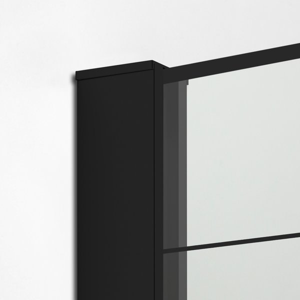 Ограждение душевое MUZA T100 CERUTTI (100x195) стекло прозрачное,профиль черный