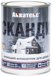 Антисептик кроющий Акватекс Сканди Айсберг белый База А (0,75л)