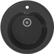 Мойка для кухни врезная Mixline ML-GMS02 50,5х50,5см глубина чаши 16,5см, мрамор, черный