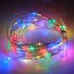 Электрогирлянда внутренняя Струна 10м 100LED, мультиколор, на батарейках (тип: АА), прозрачный кабель