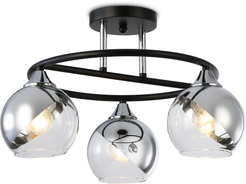 Люстра на штанге TR303018/3 BK/CH/SM черный/хром/дымчатый E27/3 max 60W D450х250