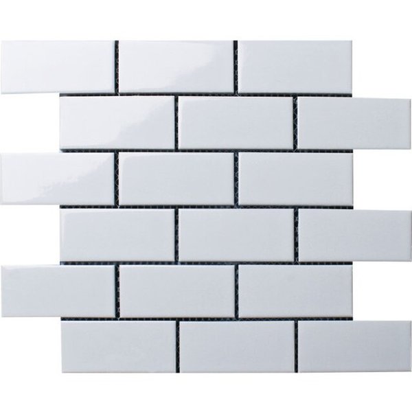 Мозаика керамическая Brick White Glossy 28,8х29,4х4,5 шт