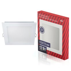 Панель светодиодная встраиваемая REV SuperSlim Quadro 12Вт 4000К